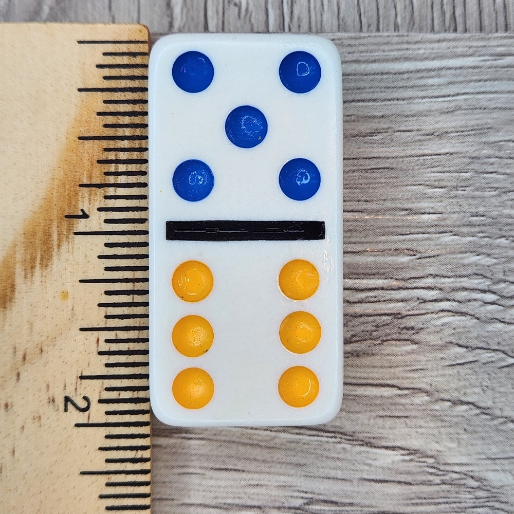 5:6 Replacement Dominoes Large Dot Shiny Color 2 X 1 X 5/8th